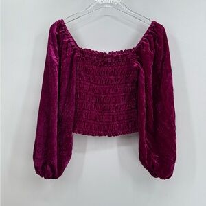 Anthropologie‎ Velvet Shirt size xs